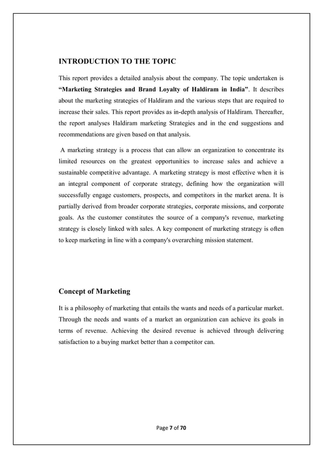Bba Project Report Final Year