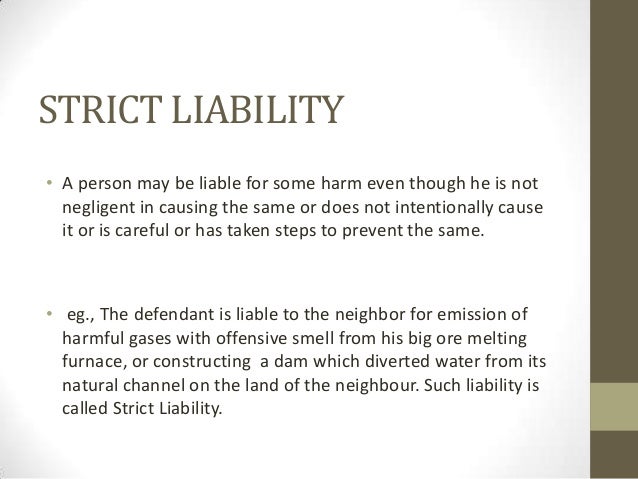 absolute liability in tort pdf