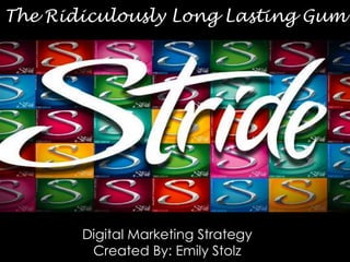 The Ridiculously Long Lasting Gum




       Digital Marketing Strategy
        Created By: Emily Stolz
 