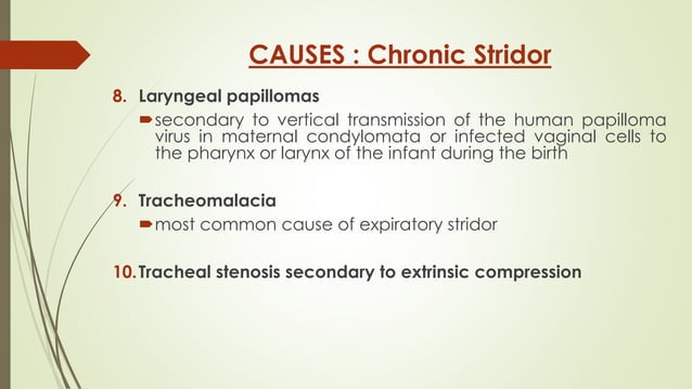 Stridor In Children | PPTX | Ear, Nose and Throat Conditions | Diseases ...