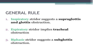 Stridor Pattern Stridor | PDF