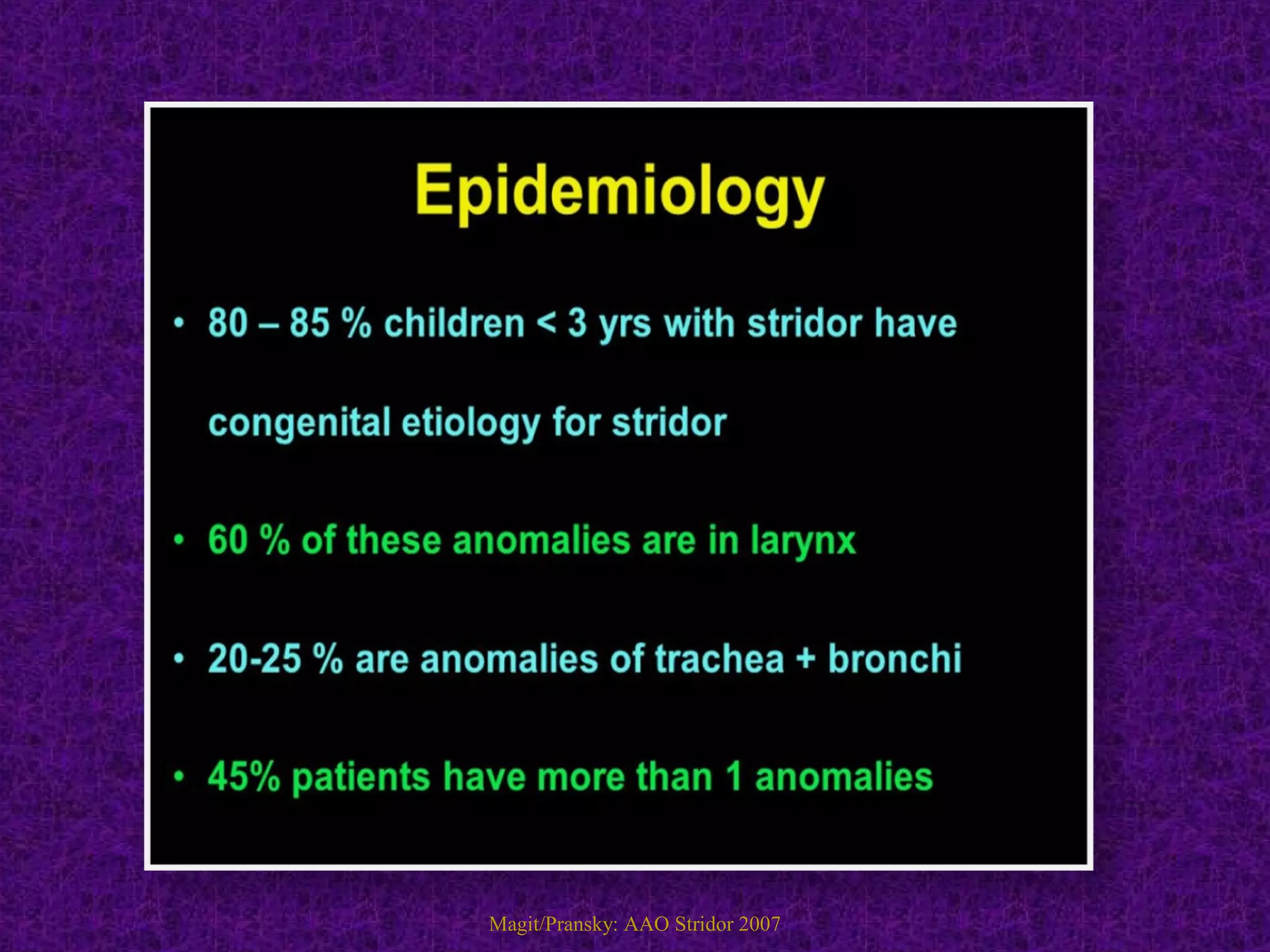 Magit/Pransky: AAO Stridor 2007
 