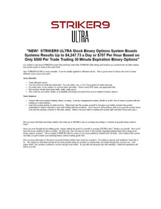 STRIKER9 ULTRA Stock Binary Options System