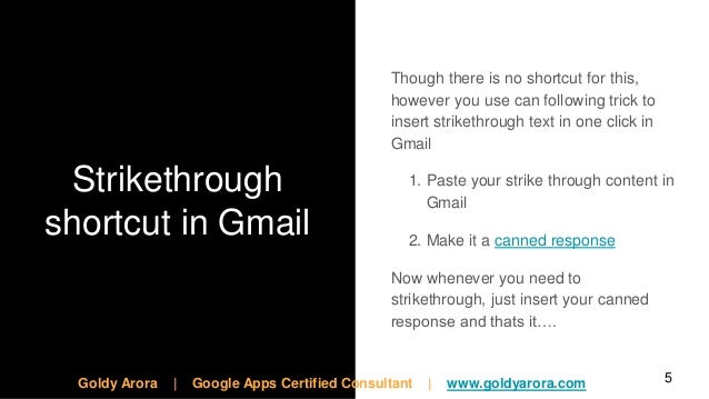 strikethrough shortcut