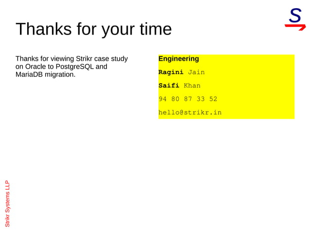 Oracle to PostgreSQL migration | PPT