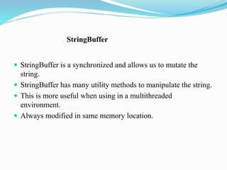 java stringbuffer setlength() method Images High... Java String | PPTX