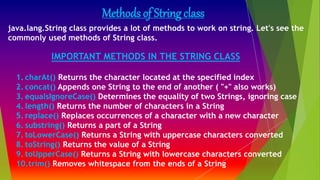 String in java | PPT