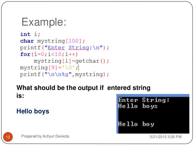 C programming - String
