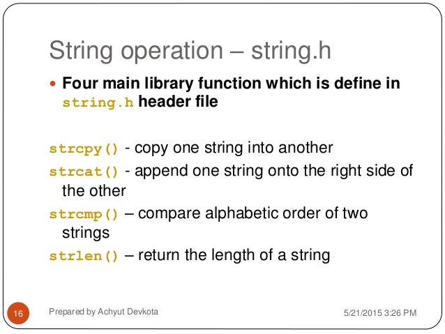 C programming - String