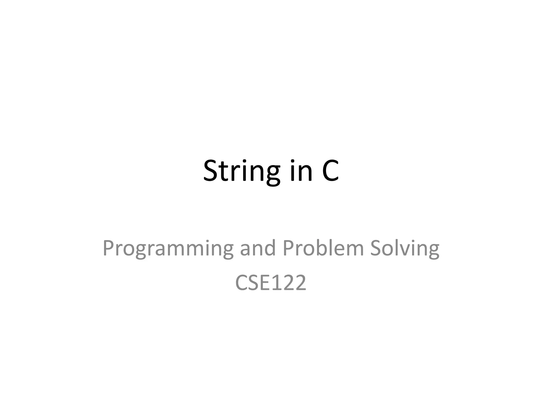 String | PPT