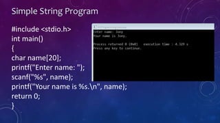 String C Programming | PPT