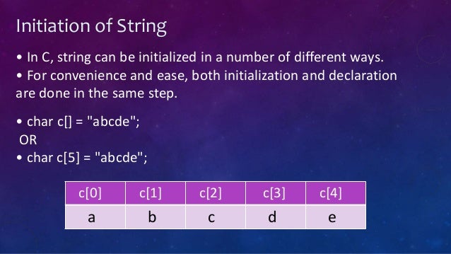 String C Programming