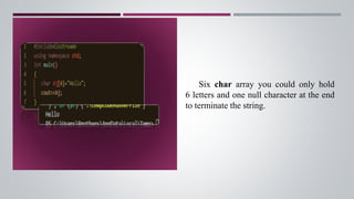 String in programming language in c or c++ | PPTX