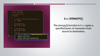 String in programming language in c or c++ | PPTX