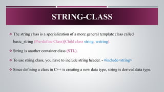 String in programming language in c or c++ | PPTX