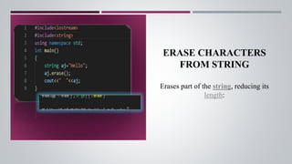 String in programming language in c or c++ | PPTX