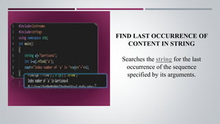 String in programming language in c or c++ | PPTX