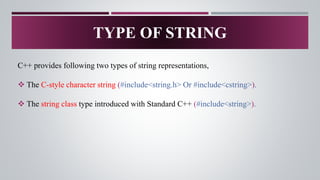 String in programming language in c or c++ | PPTX