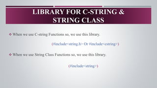 String in programming language in c or c++ | PPTX