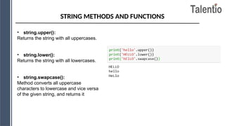 string in python programming in cse subject | PPTX