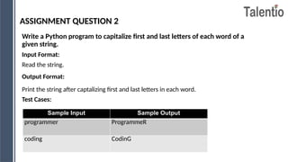 string in python programming in cse subject | PPTX