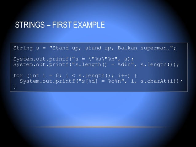 String and string manipulation