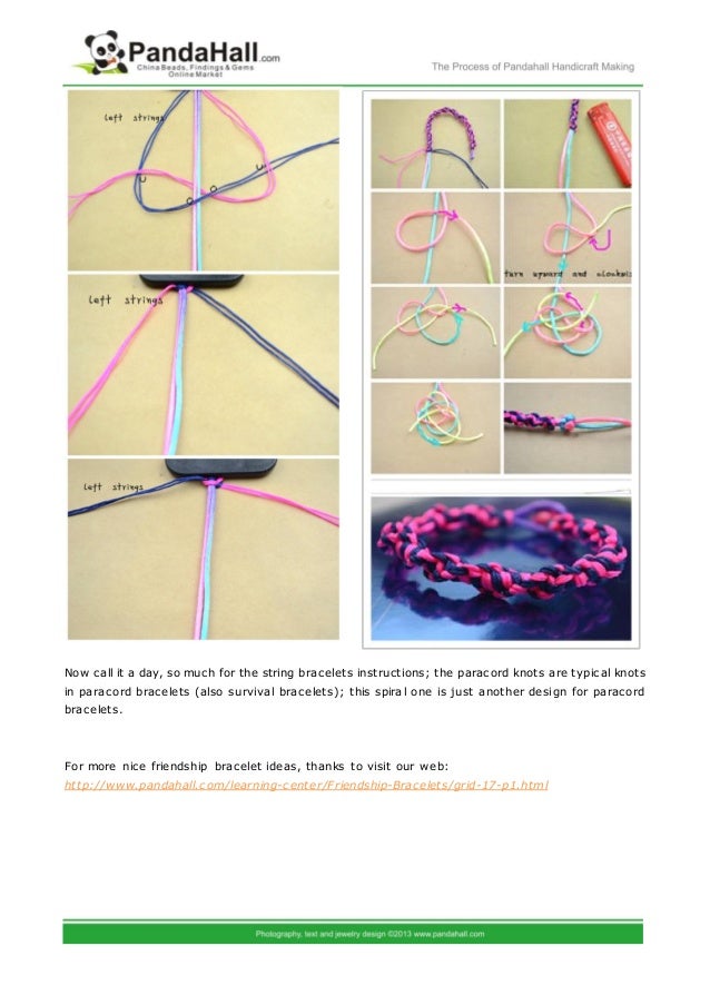 String bracelets instructions