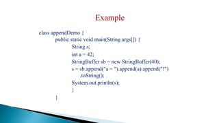 StringBuffer.pptx | Programming Languages | Computing