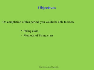 String classes and its methods.20