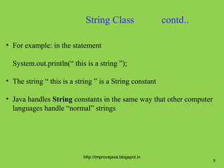String classes and its methods.20