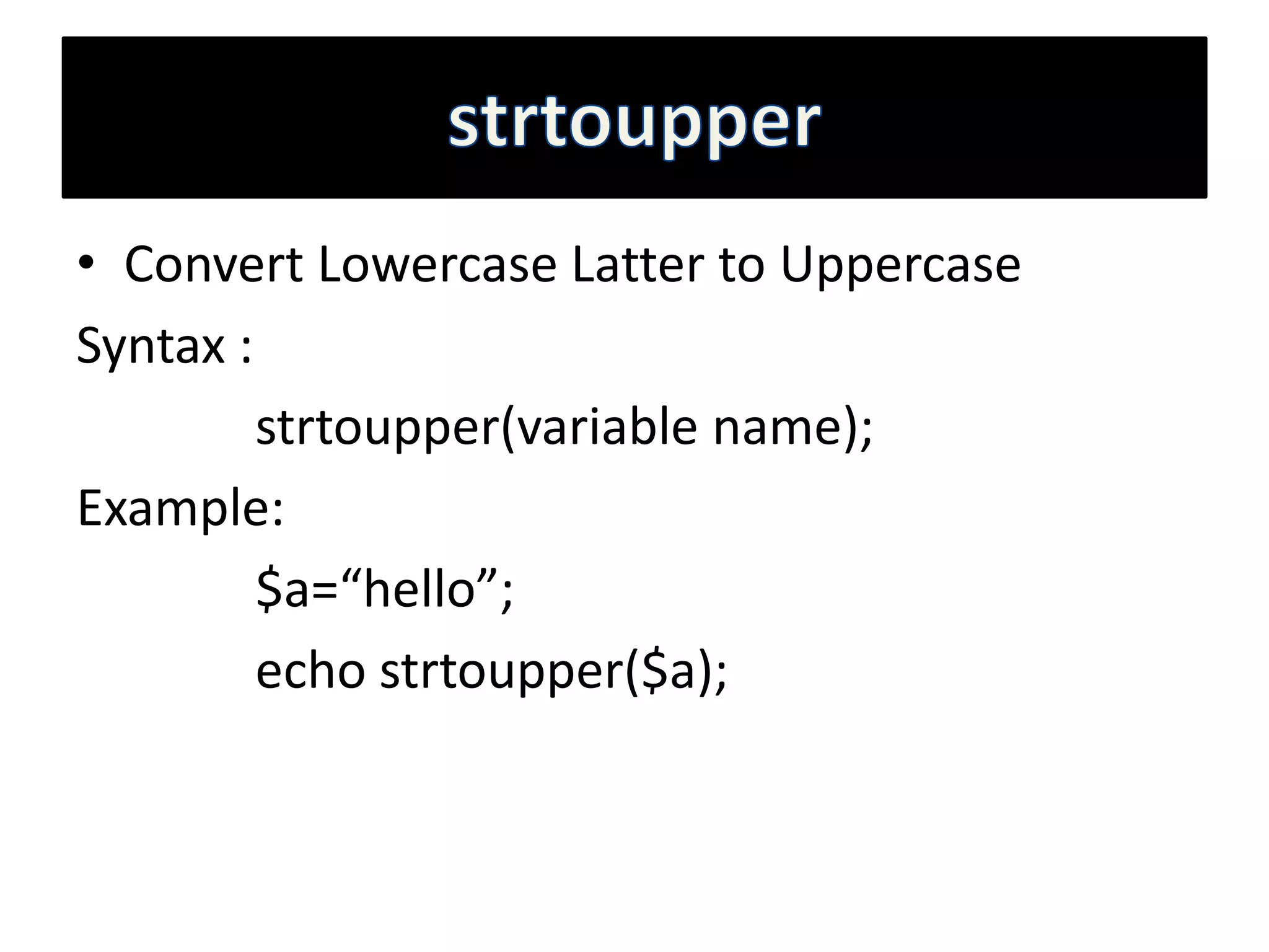 String function | PPT