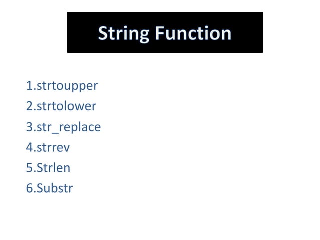String function | PPT