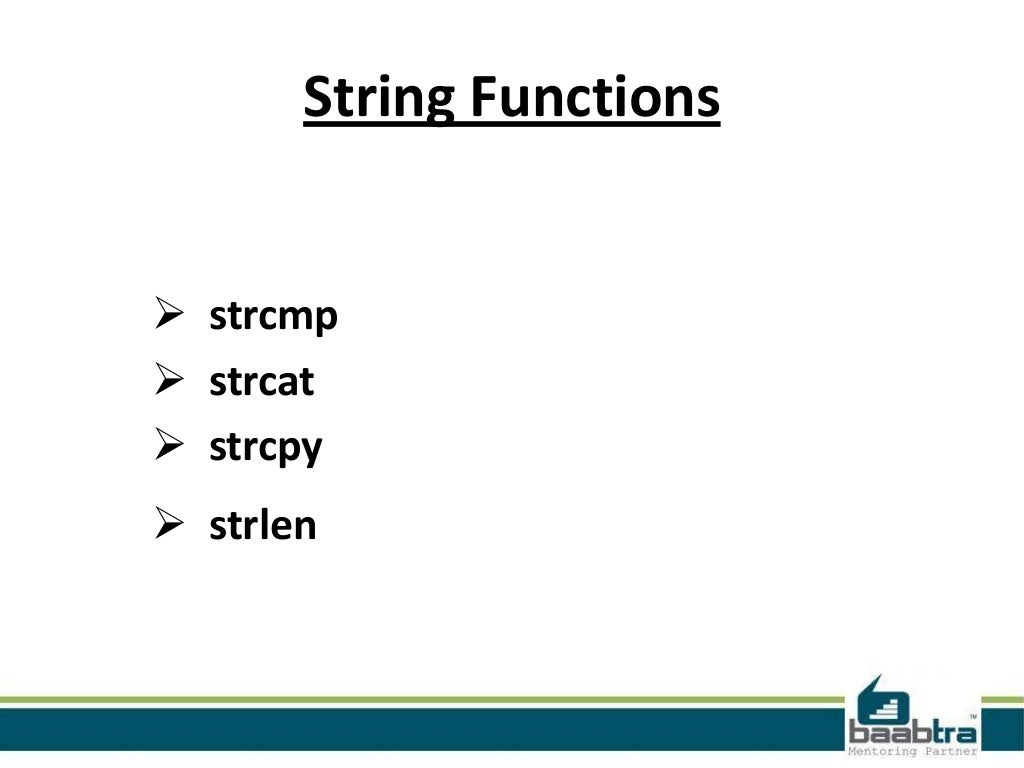 String functions in C image.