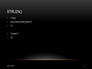 String functions | PPT