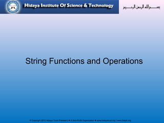 String functions and operations | PPT