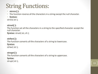 String handling | PPT