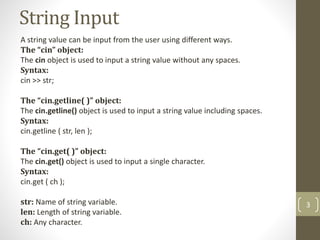 String handling | PPT