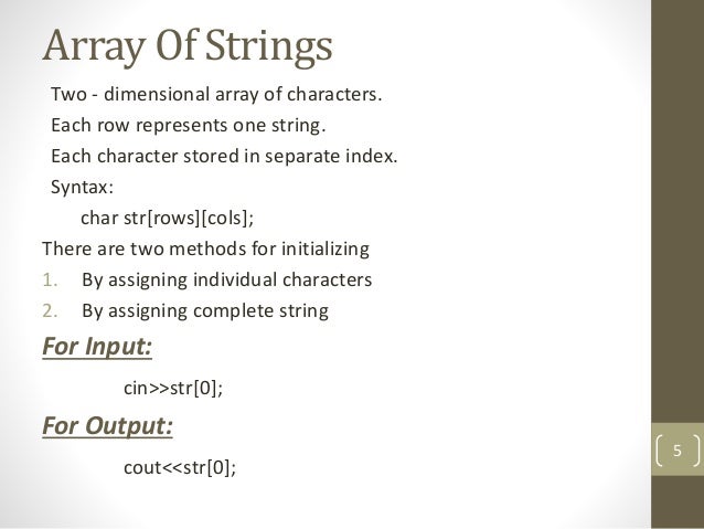 String handling