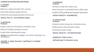 Comprehensive Overview of Java String Handling Methods | PDF