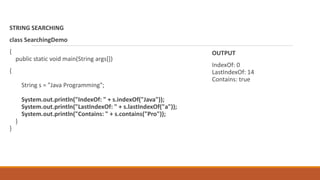 Comprehensive Overview of Java String Handling Methods | PDF