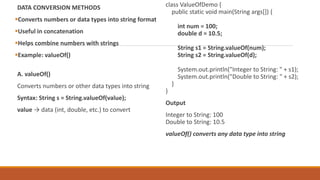 Comprehensive Overview of Java String Handling Methods | PDF