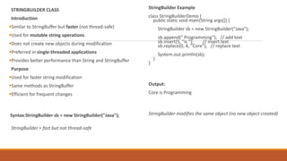 Comprehensive Overview of Java String Handling Methods | PDF