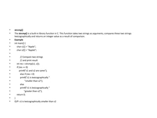 Comprehensive Guide to String Handling and Enumeration in C Programming ...