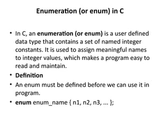 Comprehensive Guide to String Handling and Enumeration in C Programming ...