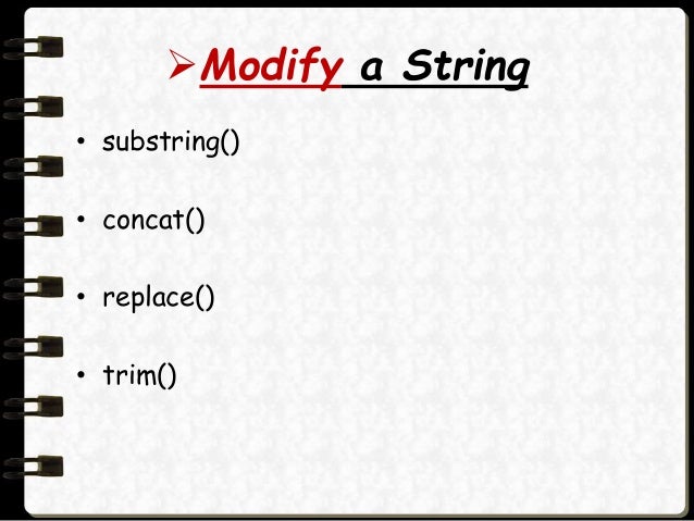 String handling in_java