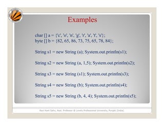 String handling(string class) | PPT