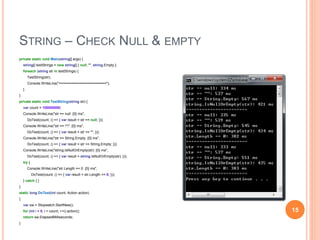 NULL & EMPTY CHECK
15
 