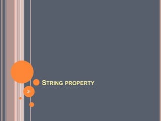 STRING POOL
var str1 = "aaaa";
var str2 = "aa" + "aa";
var str3 = "aa"; str3 += str3;
var str4 = new string('a', 4);
var str5 = string.Intern(str4);
Debug.WriteLine(ReferenceEquals(str1, str2));
Debug.WriteLine(ReferenceEquals(str1, str3));
Debug.WriteLine(ReferenceEquals(str1, str4));
Debug.WriteLine(ReferenceEquals(str1, str5));
21
 