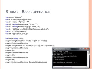 STRING OPERATIONS
8
 