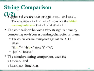 Comprehensive Guide to Strings in C Programming Language | PPTX